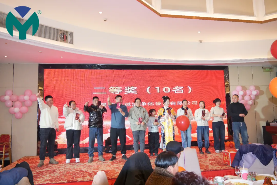 Presenting awards to employees