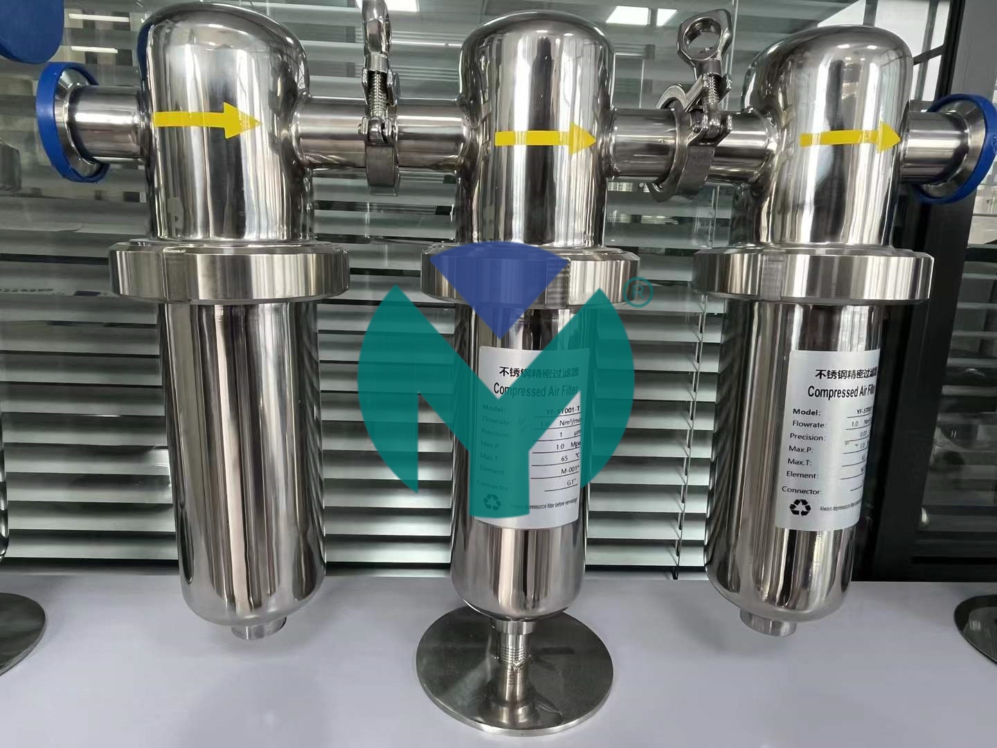 Stainless Steel Compressed Air Filter for Reducing Moisture and Oil Carryover